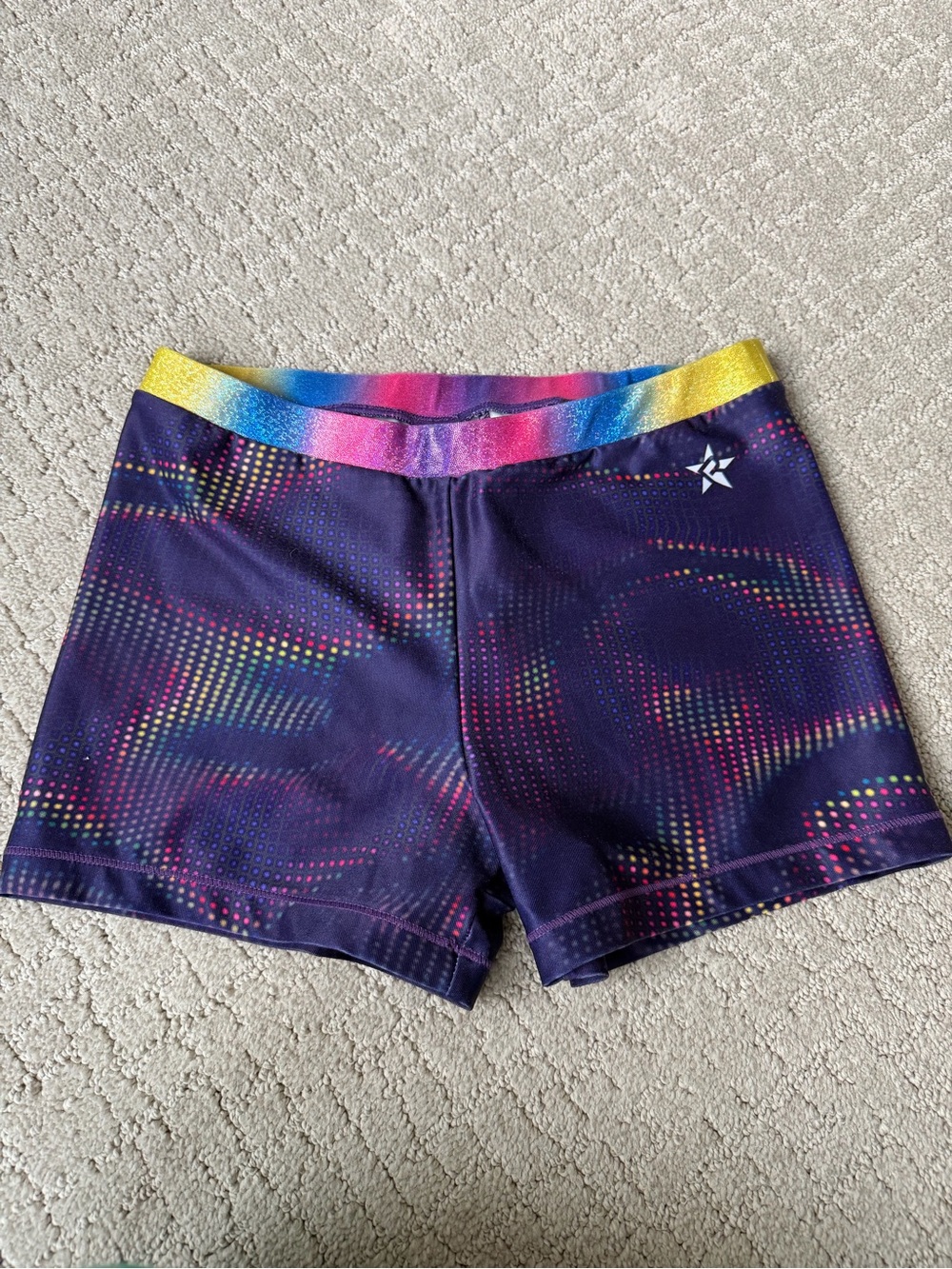 Rebel Holographic Rainbow Shorts Size XL 14/16